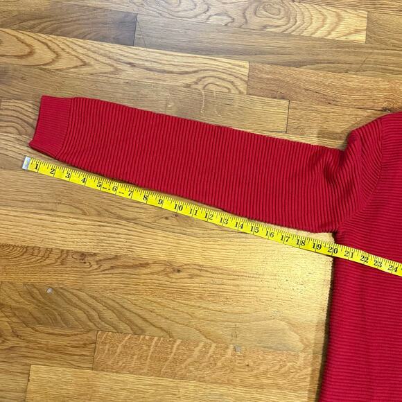 Izod Kids Boys XL 18 20 Red Long Sleeve Crewneck Ribbed Cotton Sweatshirt - Picture 5 of 9